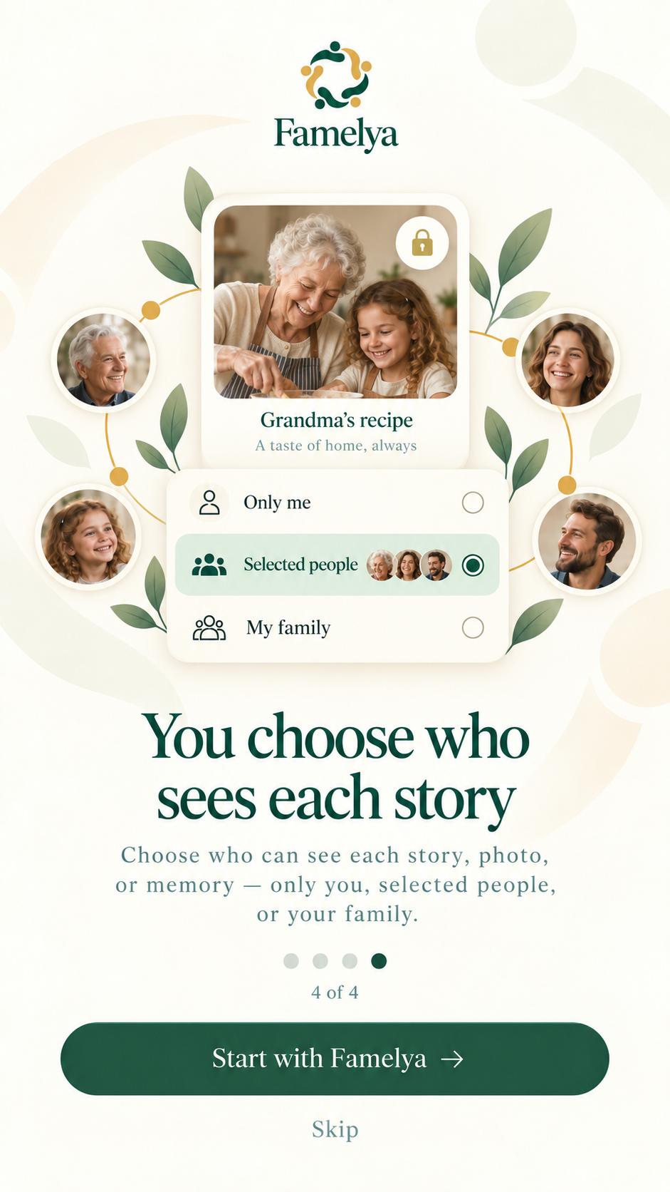 Illustration: You choose who sees each story